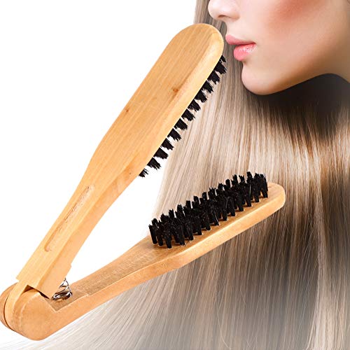 YUYTE Professional Wooden Double-Brush Hair Straightening Comb