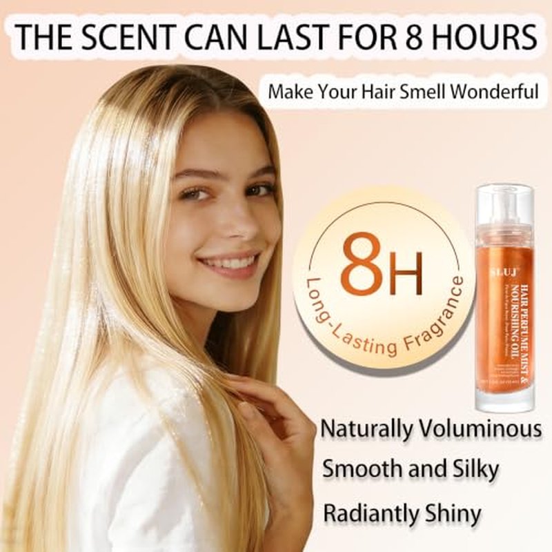 SLUJ Hair Perfume for Women, Hair Spray & Body Mist, Summer Lightweight Long Lasting Fragrance Mist, Hair Mist with Argan Oil & Bronze Shimmer for All Hair Types- 50ml