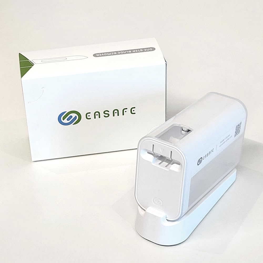 EASafe Dermaplane Blade Remover - 1 Handed No-Touch Safe Disposal Tool - Holds 100 Blades