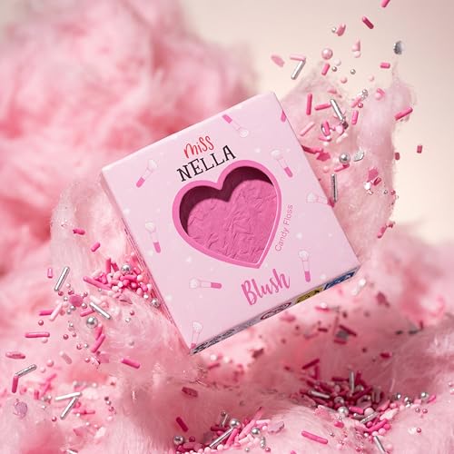 Miss Nella Candy Floss Blush for Kids - Non-Toxic Matte Powder