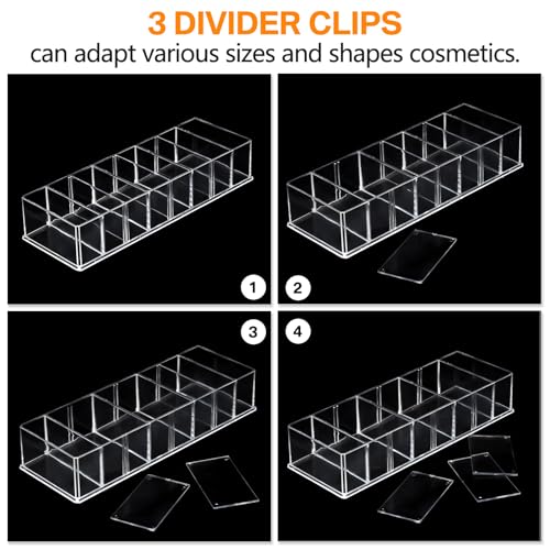 Tuanse 1 Pcs Acrylic Makeup Compact Organizer Detachable Clear Storage