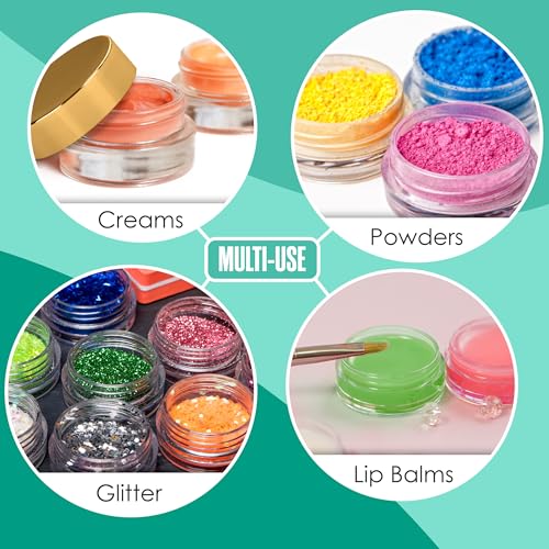 Houseables 3g Cosmetic Sample Jars - 50 Pack Mini Refillable Containers