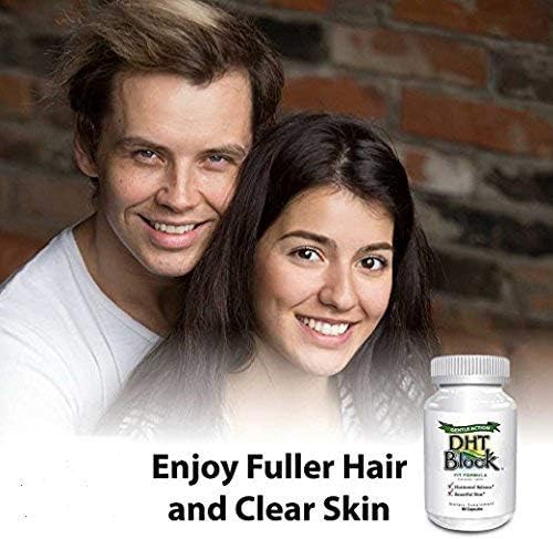 DHT Blocker Supplement - Natural Hair & Skin Support with Dim, Turmeric & Astragalus | 60 Vegan Capsules