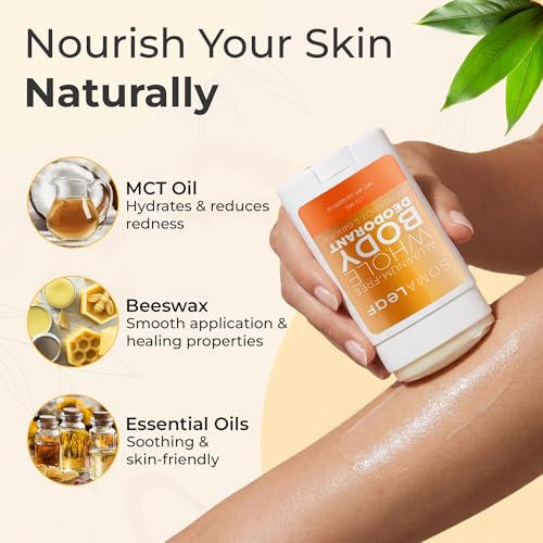 SomaLeaf Aluminum-Free Deodorant Stick for Sensitive Skin - 2.5 oz