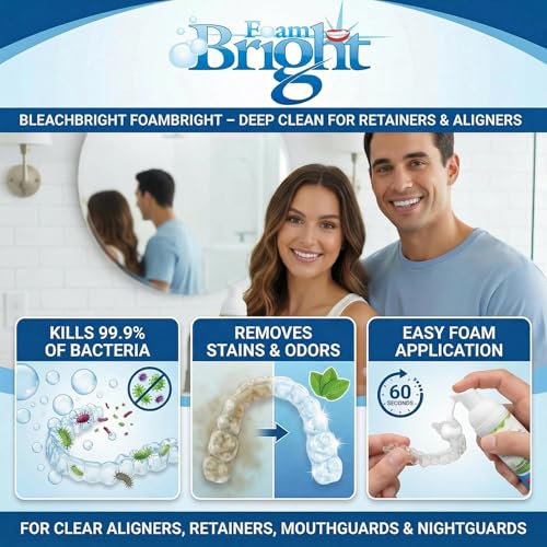 FoamBright Aligner and Retainer Cleaner Whitening Foam - Peroxide Free