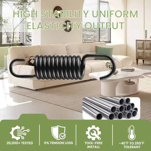 Zookpr 10pcs 2-1/4 Inch Recliner Tension Springs - Heavy-Duty Replacement