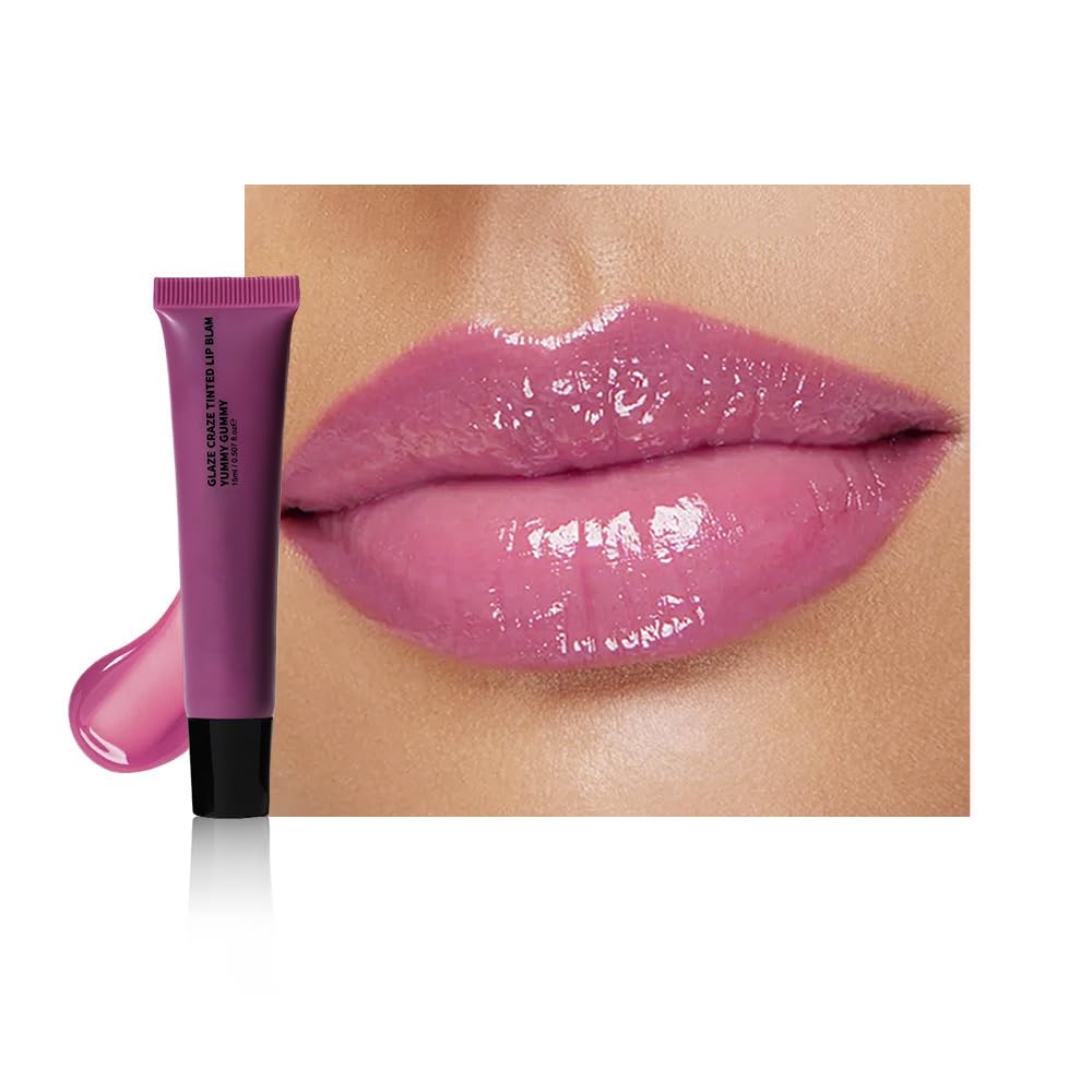 Summer Lip Butter Lip Balm - Ultra-Hydrating Vegan Formula for Sheer-Tinted Shine | Soothes Dry Lips (Purple)