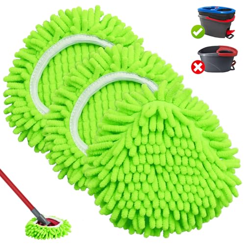 3 Pack Spin Mop Head Replacements for O Cedar RinseClean System