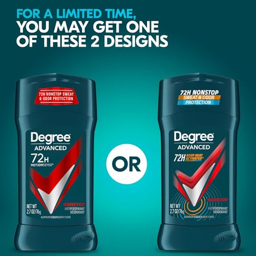 Degree Men Nonstop Antiperspirant Deodorant Fresh 2.7 oz (Pack of 2) - 72-Hour Sweat Protection