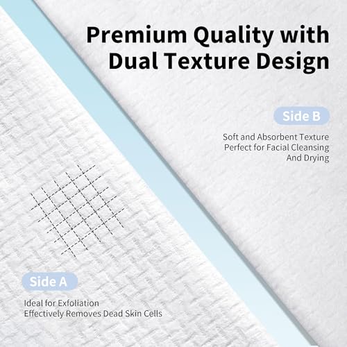 Skinsfairy Biodegradable Face Towels – 50 Ultra Soft 10x10'' Wipes