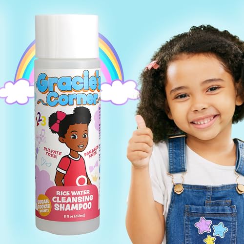 Gracie's Corner Rice Water Shampoo for Kids - Moisturizing & Sulfate Free 8 oz