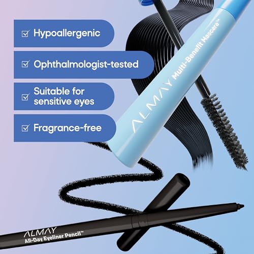 Almay Multi-Benefit Mascara & Eyeliner Pencil Duo, Black Brown