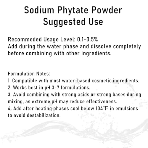 MAYKER Sodium Phytate Powder - Cosmetic Grade Chelating Agent for DIY Skincare