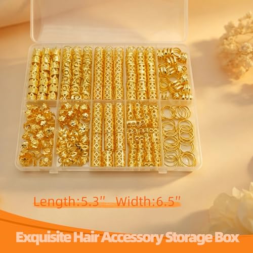 230 Pcs Adjustable Gold Hair Jewelry for Braids & Dreadlocks