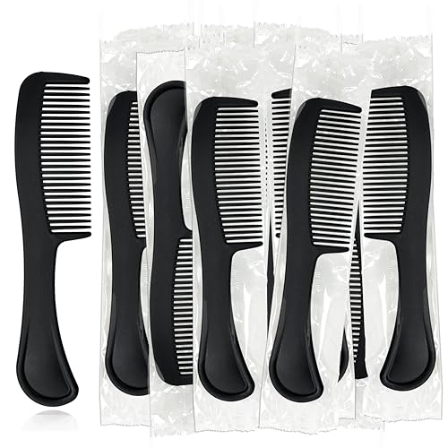 150 Pack Black Hair Combs Bulk with 5.9 Inch Individually Wrapped Pocket Combs