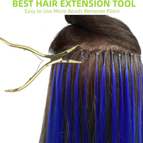 Hair Extension Tools Kit with Micro Bead Pliers, Hook and Loop Needle Set