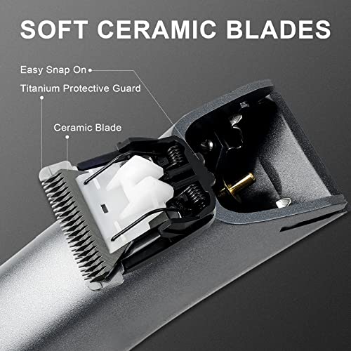 Manscape-Body Hair Trimmer for Men IPX7 Waterproof Ball Trimmer Pubic Hair with LED Light USB-C Rechargeable Wet/Dry Use for Beard Face Groin Manscaping No Nicks