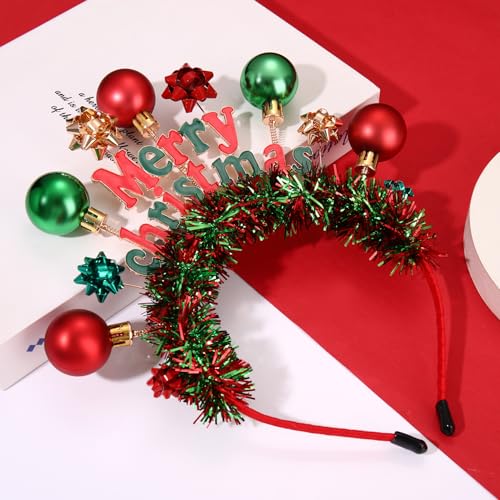 NVENF Christmas Headband for Women - Pattern A Xmas Bow Accessory