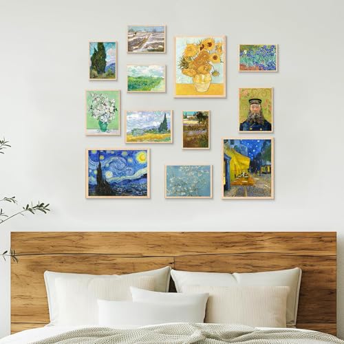 Van Gogh Wall Art Prints Set of 12 - Abstract Eclectic Decor