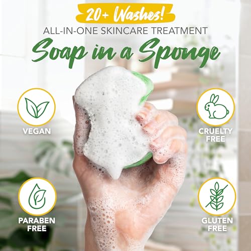 Spongeables Pedi Scrub Foot Exfoliator, Citron Eucalyptus, 3-Pack