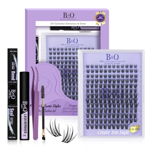 B&Qaugen B03 Wispy Eyelash Clusters Kit - 156PCS Makeup Set