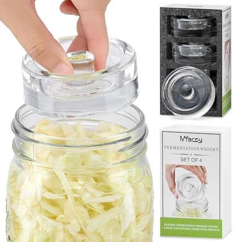 Mfacoy Fermentation Glass Weights - 4-Pack for Wide Mouth Jars
