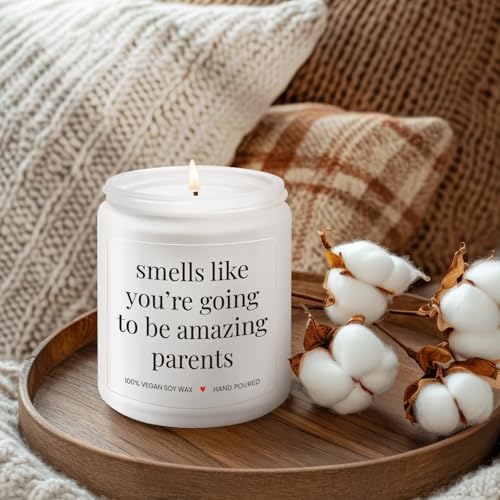 Lavender Soy Wax Candle for New Parents - Gift for Expecting Moms & Dads