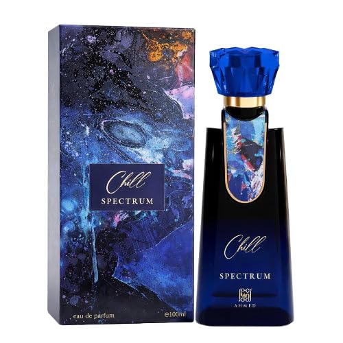 Ahmed Al Maghribi Spectrum Chill Extrait de Parfum 100ml for Men - Long Lasting Citrus Aquatic Woody Fragrance with Bergamot, Jasmine, Coconut & Sandalwood