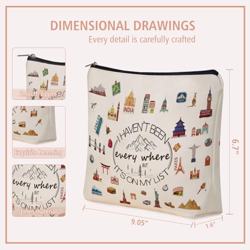 Girlly Travel Makeup Bag for Women & Girls - Waterproof Cosmetic Pouch Gift