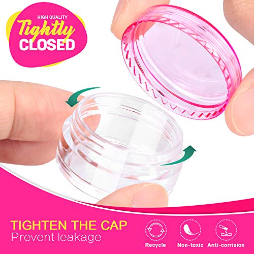5g Empty Cosmetic Sample Jars, 100-Pack Mini Refillable Cream Containers