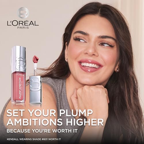 L'Oreal Paris Plump Ambition Hyaluron Lip Oil - 24HR Volumizing Gloss