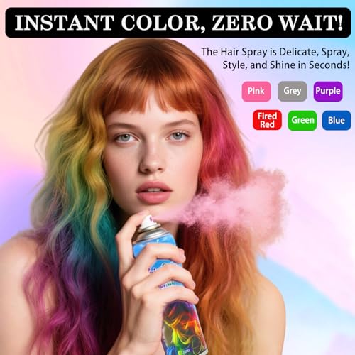 Temporary Purple Hair Color Spray for Kids & Adults - Washable