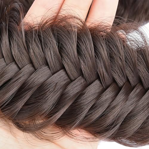 DIGUAN Chocolate Synthetic Fishtail Braided Headband Women Girl Hair Accessory