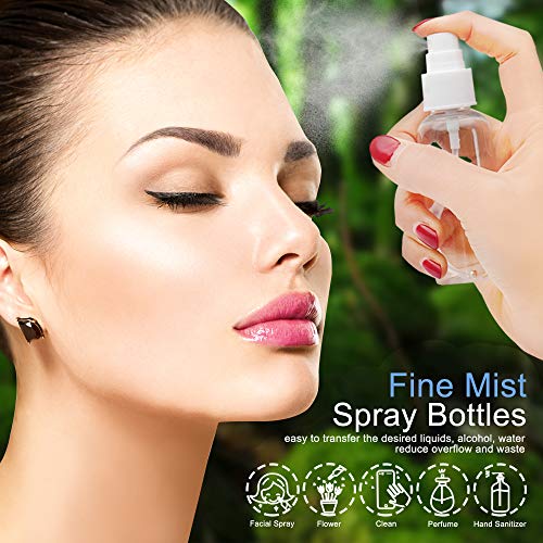 4oz Clear Spray Bottles Set - Refillable Travel Mist Bottles (3 Pack)