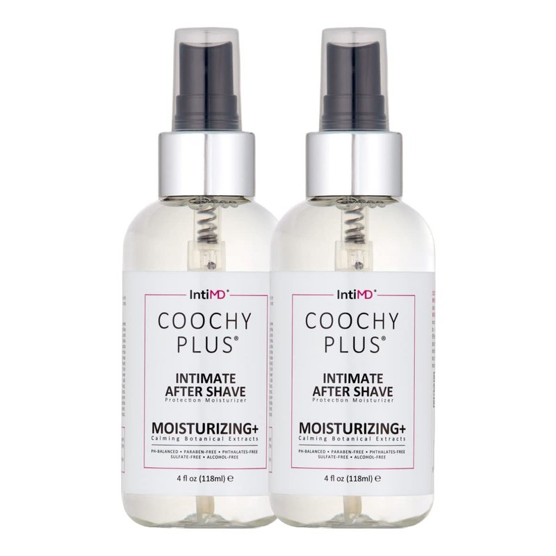 IntiMD COOCHY Intimate After Shave Protection Moisturizer Plus Delicate Soothing Mist For The Pubic Area & Armpits – Antioxidant Formula For Razor Burns, Itchiness & Ingrown Hairs (2 Pack)