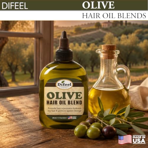 Difeel Olive Hair Oil Blend - 2.5 oz Travel Size Moisturizer