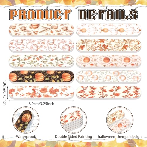 Fall Pumpkin Nail Files 50 Pcs Mini Emery Boards for Women - Autumn Theme
