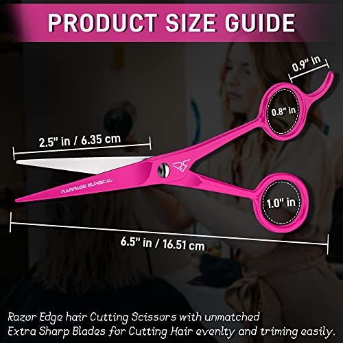 Rampage Surgical Professional 6.5" Pink Japanese Hairdresser Scissors B-4