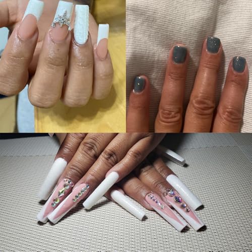 White Nail Glitter Powder - 10g Sugar Shimmer for Nail Art