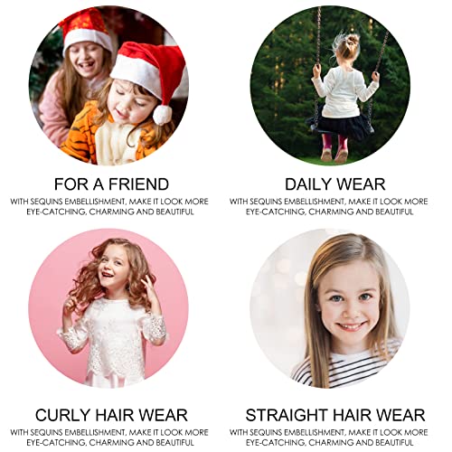 Mini Santa Hat Hair Clips for Girls - 5pcs Christmas Barrettes (6x5x5cm)