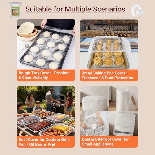 50-Pack Elastic Food Covers for 13x18in Pans & 19in Bowls