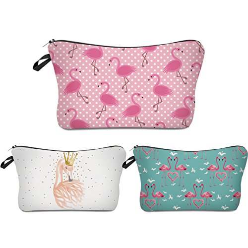 Deanfun 3-Piece 3D Printed Cosmetic Bag Set - Waterproof Travel Organizer