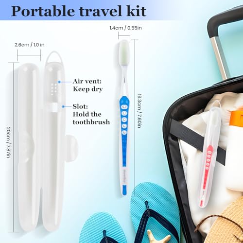 Newday Nano Toothbrush Set - Medium Bristle Silicone Travel Toothbrushes