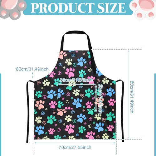 Waterproof Dog Grooming Apron - 2 Pack with Pockets, Adjustable