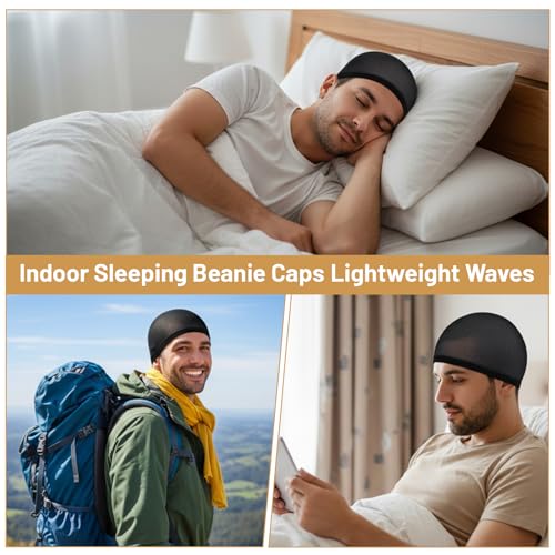 10-Pack Stretchy Wave Caps for Men & Women | Comfortable Black Hairnet