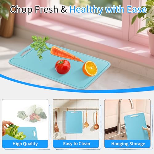 Flexible Silicone Cutting Board - BPA Free, Dishwasher Safe, 11.8"x8.6"