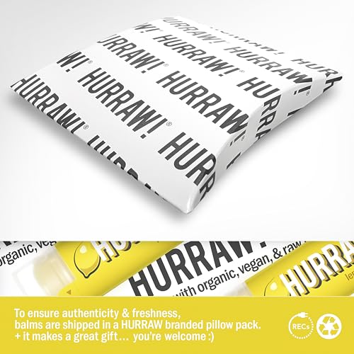 Hurraw! Lemon Lip Balm Set - Organic Vegan Natural Hydrating Lip Care