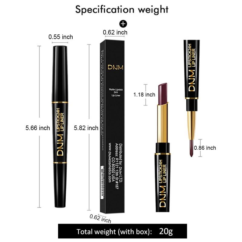 Chestnut Nude Brown Matte Lip Liner & Lipstick Set - Long Lasting, Waterproof, Smudge Proof | Antique Rose