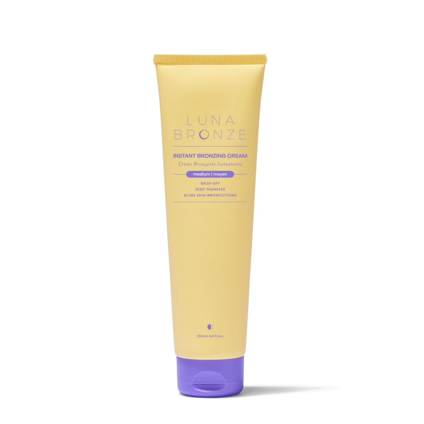 Luna Bronze Instant Bronzing Cream | Wash Off Body Bronzer and Skin Tint | Fast Drying, Streak Free, Non-Greasy Temporary Tan | Skincare Infused, Vegan and Cruelty Free (130ml/4.4 fl. oz)
