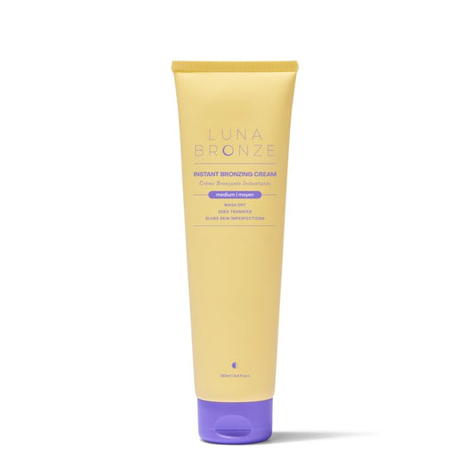 Luna Bronze Instant Bronzing Cream | Wash Off Body Bronzer and Skin Tint | Fast Drying, Streak Free, Non-Greasy Temporary Tan | Skincare Infused, Vegan and Cruelty Free (130ml/4.4 fl. oz)